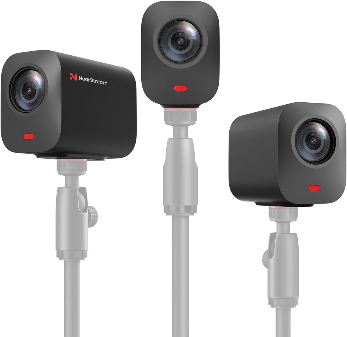 NearStream 3-Pack Live Streaming Camera 2K, Streaming Webcam with 40X Hybrid Zoom, 8-MEMS Mic with Noise Canceling, 6H Battery, Camera for Streaming on YouTube/Twitch/Facebook/Rtmp, App Control