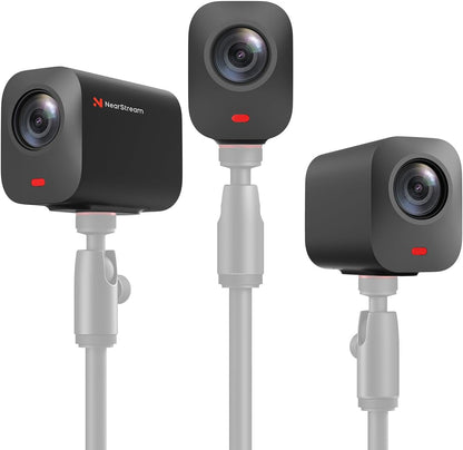 NearStream 3-Pack Live Streaming Camera 2K, Streaming Webcam with 40X Hybrid Zoom, 8-MEMS Mic with Noise Canceling, 6H Battery, Camera for Streaming on YouTube/Twitch/Facebook/Rtmp, App Control