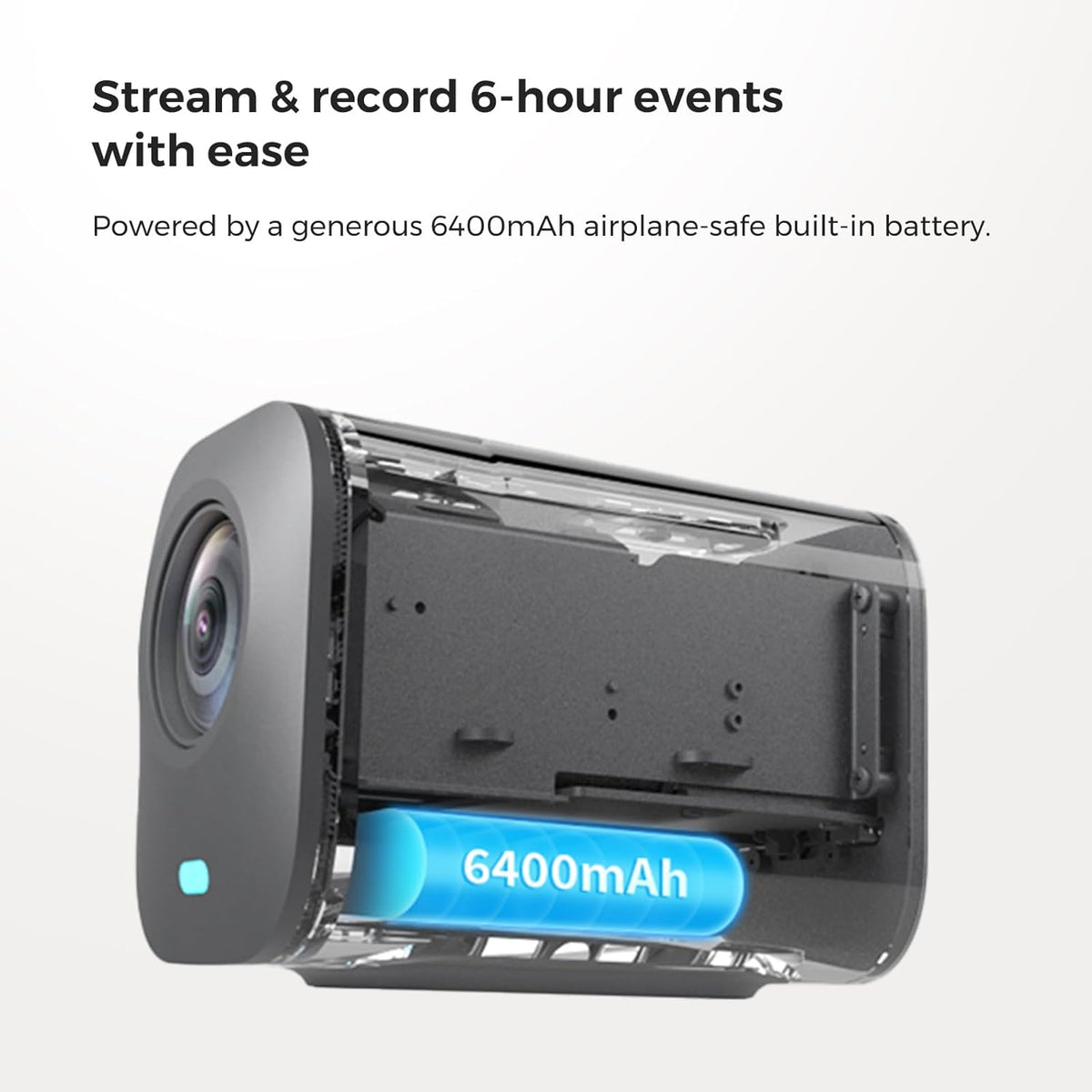 NearStream VM33 Gen 2 Wireless Streaming Camera, 2K Video, 40X Zoom, 6H Battery, App Control, RTMP & NDI, 8 Noise-Canceling Mics & Mic Input, Multi-Camera Live Streaming for YouTube/Facebook/Twitch
